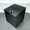 thumbnail image 4 of FixtureDisplays® Black Metal Donation Box Collection Box Tithes Offering Drop Ballet 8.5X8X9.5 10918-BLACK-RIVETP, 4 of 12