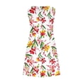thumbnail image 4 of SMihono Robe d'Été Boho pour Femmes Grande Taille Robes d'Été pour Femmes Plage T-Shirt Floral Robe d'Été Décontractée avec Poches Robe Boho, 4 of 5