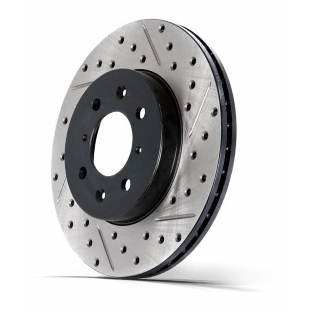 Convient aux Chevrolet Corvette Stop Tech 1997-2004, Disque de Frein à Fente de Puissance 127.62060R SportStop Percé et Rainuré; Conception en une Seule Pièce; Motif de Boulon de Roue 5 x 120,6 Millimètre