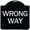 Black & Silver, variant on SignMission A-DES-BG-1818-24375 18 x 18 in. Designer Series Sign - Wrong Way, Black & Gold