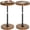 Walnut, variant on Round Adjustable Height Side Table Pedestal Accent Stand Multifunctional Nightstand For Multi Room Use
