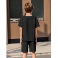 thumbnail image 5 of Arshiner Boys Drop Shoulder T-Shirt & Drawstring Waist Shorts Set Casual Summer Clothes, 5 of 6
