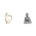 thumbnail image 1 of Figura abstracta de Buda con diseño de pareja, estatua de resina, ideal para decorar escritorios, armarios y el hogar. Ideal para aniversarios., 1 of 8