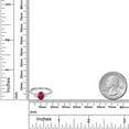 thumbnail image 6 of Gem Stone King 925 Sterling Silver Red Ruby and White Moissanite Engagement Ring for Women | 1.32 Cttw | Oval 7X5MM | Gemstone July Birthstone | Size 9, 6 of 7