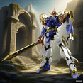 thumbnail image 2 of Gundam Model Big Class HG Assembly Intelligent Toy Mech Handheld Assembly Toy Height of About 15 centimeters（Demon God Hero Legend Dragon God Pill MG）, 2 of 5