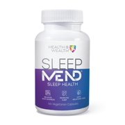Health IS Wealth SLEEPMEND® I Natural Herbal Sleep Aid Formula - Melatonin-Free with Passionflower, Valerian and Chamomile (60 Vegetarian Capsules)
