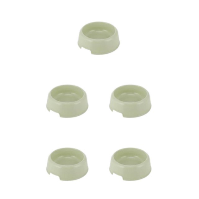 Guardoinrt Portable And Non-toxic Dog Bowl Outdoor Adventures Easy To Clean Cat Bowl green 5Set
