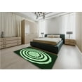 thumbnail image 4 of Ahgly Company Indoor Square Patterned Night Black Area Rugs, 8' Square, 4 of 6