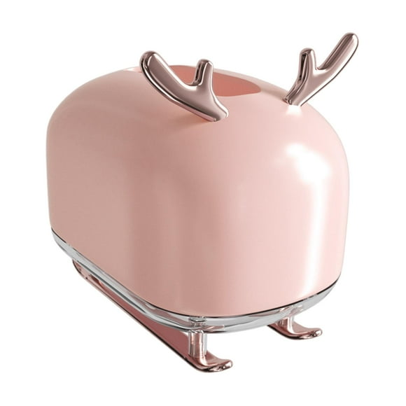 GUOOL Tissue Box, Decoration Deer Model Napkin Case Storage for Office Desk Toilet pink