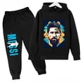 thumbnail image 3 of Conjunto de sudadera con capucha para niños de primavera, conjunto deportivo de 2 piezas, sudadera y pantalones, ropa para niños y niñas con estampado de Messi, ropa para bebés, 3 of 5