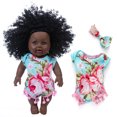 thumbnail image 3 of Sulgyt African American Realistic Baby Poseable Dolls Cloth + Vinyl, Black, 12", 3 of 6