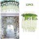 thumbnail image 3 of 12pack Artificial Wisteria Flowers, Garland Plant Fake Hanging Flowers Vine, For Wedding Garden Home Party Decor, 3 of 5
