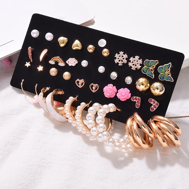 IDEANATEGRATE 20 Pares De Aretes Decorativos Resistente A Corrosión Con Estilo Y Elegancia
