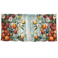 thumbnail image 7 of Yayeee Kitchen Curtains Tier Set of 2 Light Filtering 57"x36" Over Sink Window Panels, Red Tomatoes, 7 of 7