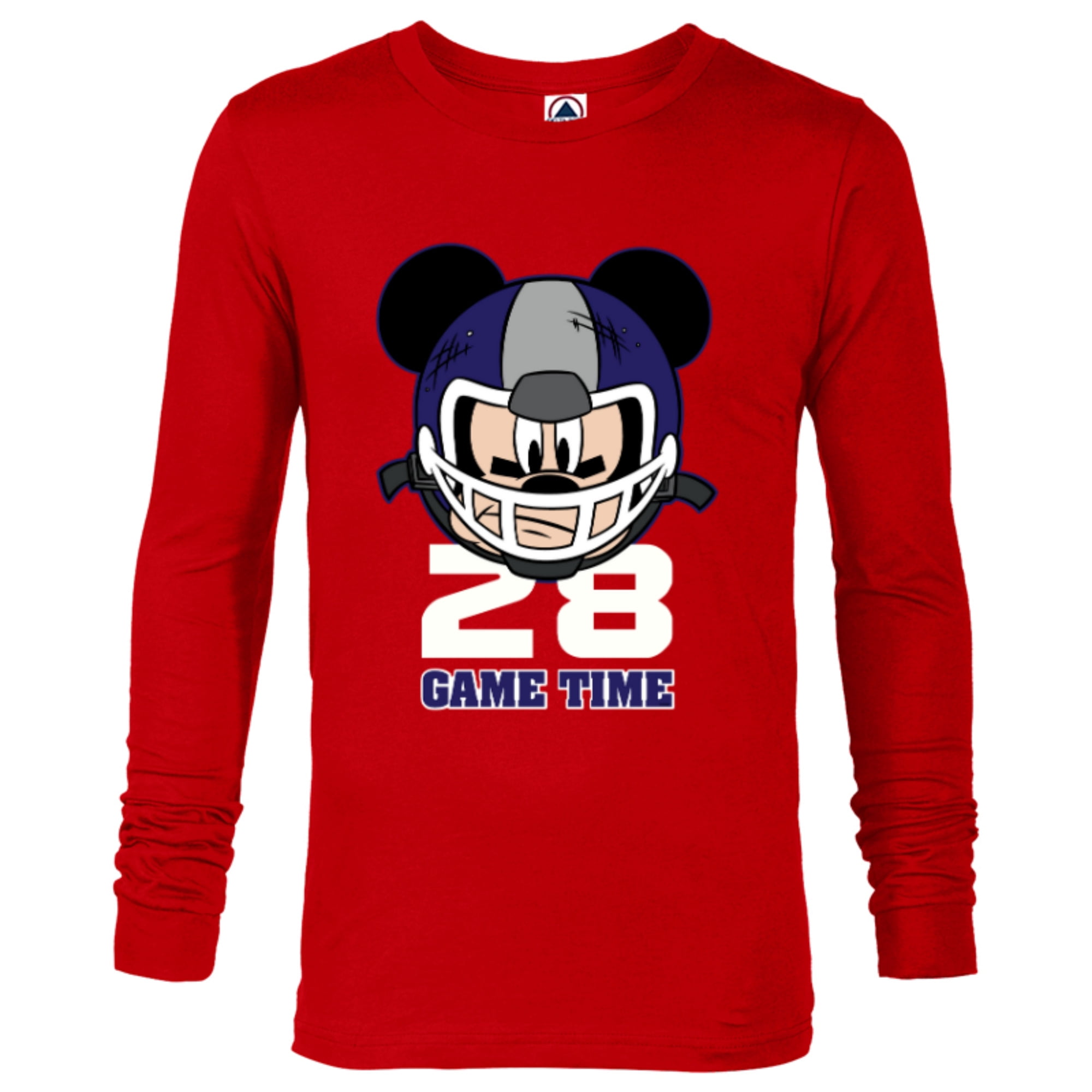 Disney Mickey Mouse Football 28 Game Time Sports Long Sleeve T Shirt Disney mickey mouse football 28 game time sports long sleeve t shirt