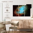 thumbnail image 4 of Elephant Stock Blazing Crab Nebula Wall Art - Horizontal Multi Panel Canvas - Living Room Wall Decor - Astronomy & Space Multi Panel - Black And Turquoise Decor By Nasa - 23" x 14", 4 of 4