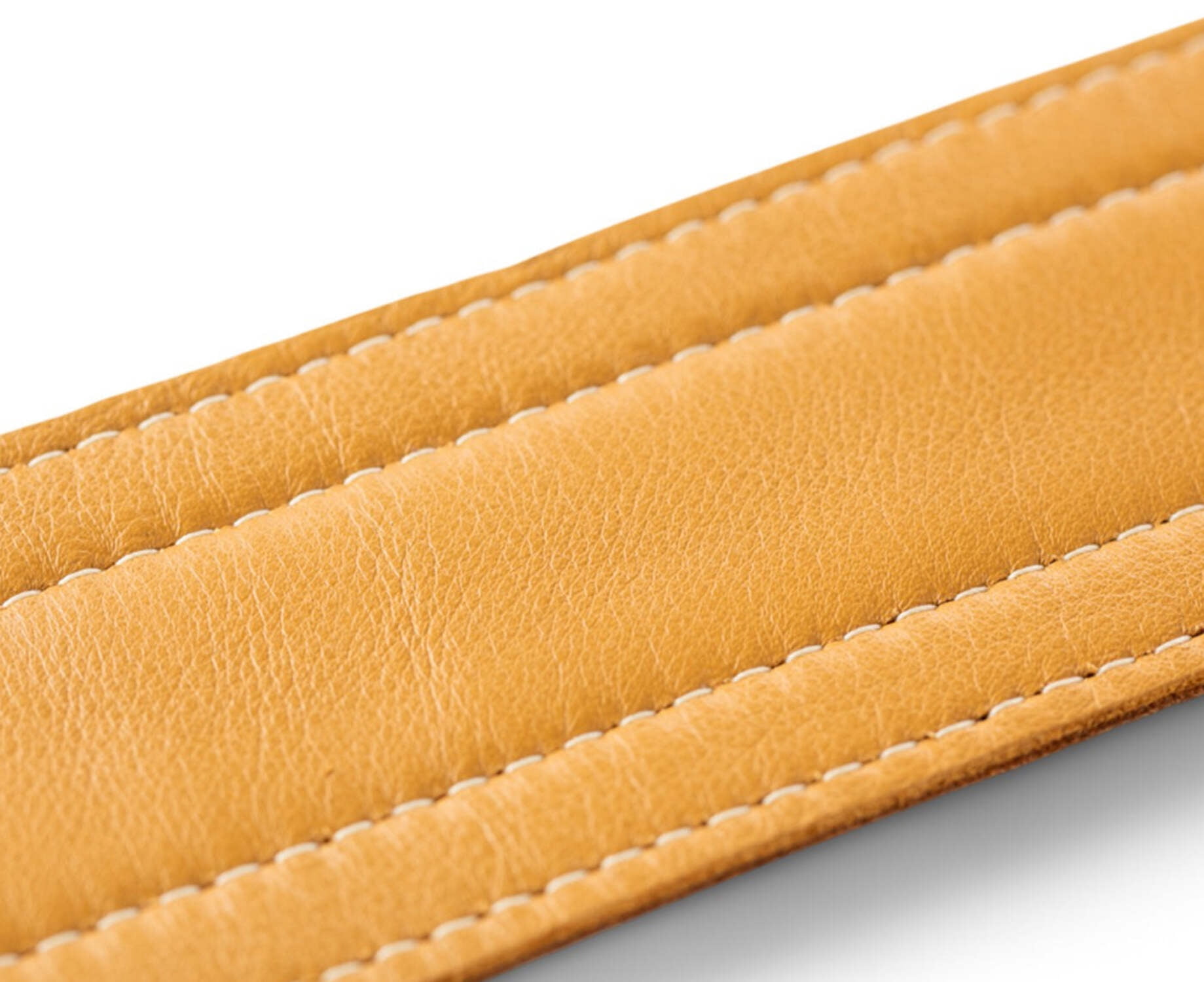 Taylor Guitars Nouveau Embroidered 2.5" Leather Guitar Strap in Brown and Butterscotch