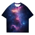 thumbnail image 4 of Wang6 Womens Short Sleeve Graphic Tshirts Shirts Trendy Plus Size Tie Dye Printed Long Tops Causal Crew Neck Loose Fit Tees Black2 XXL, 4 of 4