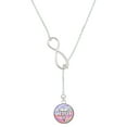thumbnail image 1 of Delight Jewelry Silvertone Domed Multi Color RDH Silver tone Elegant Infinity Lariat Necklace, 1 of 4
