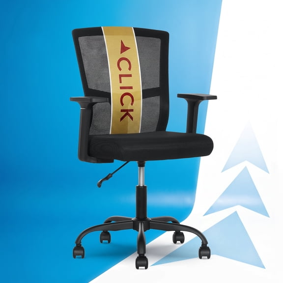 Click365 AeroCore M120 Mesh Mid Back Indoor Residential Ergonomic Office Chairs, Hardware Kit, Black