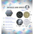 thumbnail image 2 of Barocity Iridescent Soccer Balls Set of 4 – Black, Gold, Silver and White Official Match Ball with Reflective Hex Pattern, Sport Soccer Balls for Indoor Outdoor Training and Practice Games - Size 4, 2 of 7