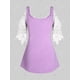 thumbnail image 3 of Camiseta Talla Extra Panel Encaje Fruncido Rosegal Camisetas tallas grandes, 3 of 5