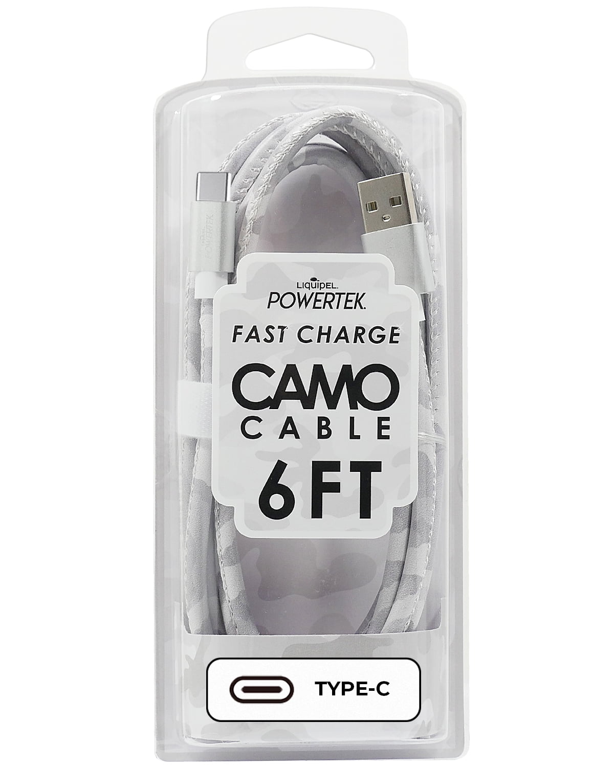 Liquipel Powertek Type C Cable Camo - Gray