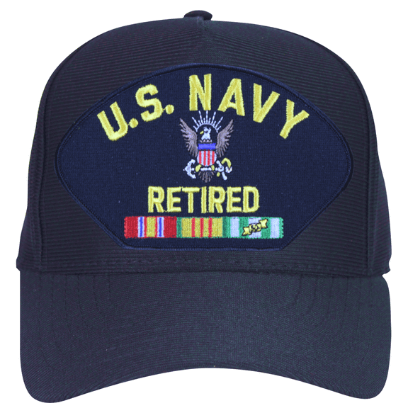 U.S. Navy Retired with Logo and Vietnam Ribbons Ball Cap