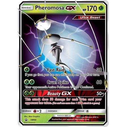 Pokemon Promo Holo Rare Pheromosa GX SM66 (Oversized)
