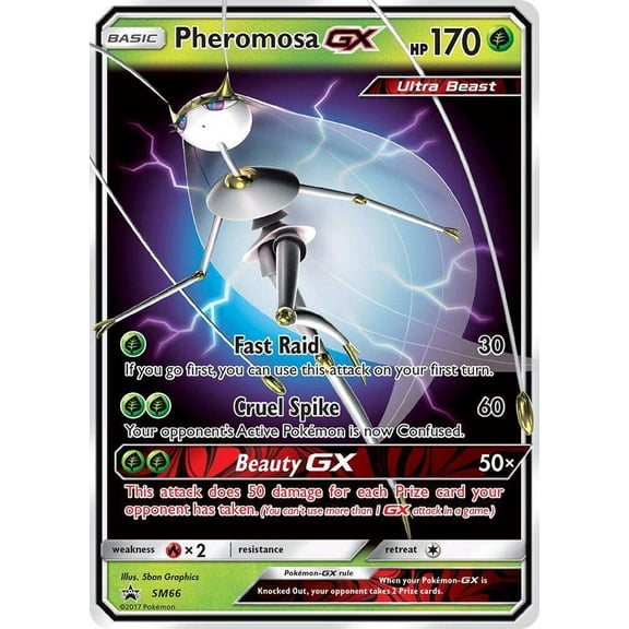 Pokemon Promo Holo Rare Pheromosa GX SM66 (Oversized)
