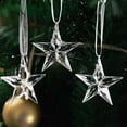 thumbnail image 3 of 3x de Navidad colgante acrílico adorno para de Navidad artesanía reutilizable decorativo DIY decoración de Navidad escultura para ventana, 3 of 9