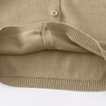 thumbnail image 6 of Delliss Girl's Solid Color Cotton Knitted Button Cardigan Long Sleeve Casual Soft Sweater Khaki 8-9 Years, 6 of 7