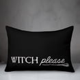 thumbnail image 3 of Creative Products Black and White Witch Please 14x20 Spun Poly Pillow, 3 of 3