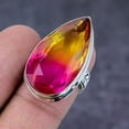 thumbnail image 2 of Natural Tourmaline Gemstone Handmade 925 Sterling Silver Jewelry Ring S.8, 2 of 2