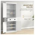 thumbnail image 5 of Kitchen Pantry Cabinet, 72'' Freestanding Storage Organizer with Drawer & Adjustable Shelves - White, 5 of 9