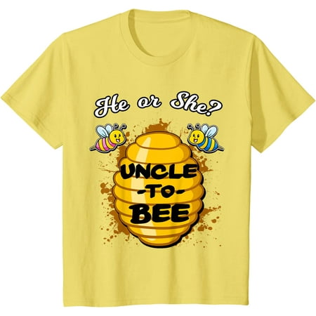 He Or She Uncle To Bee Gender Announcement Baby Shower Party T-Shirt ...