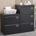 thumbnail image 3 of 2 Drawer File Cabinet with Lock,Locking Metal File Cabinets Office Cabinet for Legal/Letter/A4/F4 Home Office,Black, 3 of 8