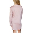thumbnail image 4 of Doublju Women's Long Sleeve Button Down Nightgown Sleepwear Pajama Dress (Plus Size Available), 4 of 4