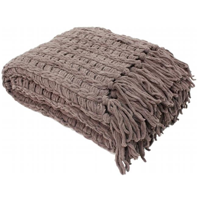 J & M Home Fashions Chenille Luxury Throw With Tassels
