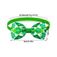 thumbnail image 2 of Tvtnvo Pet Bow Tie St. Patrick's Day Four Leaf Clover Luck Collar Accessory for Dogs and Cats Festive Holiday Party Outfit Nylon Spandex Charming Pet Costume Green 3.1x1.6in, 2 of 5