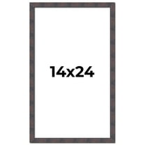 14x24 Frame Brown Rustic Lacquered Walnut Solid Wood Picture Frame Width | 0.875 Inch Moulding