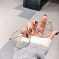 thumbnail image 1 of Montura de gafas anti luz azul poligonal para estudiantes femeninas con miopía, gafas con acabado, gafas versátiles, 1 of 6