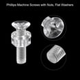 thumbnail image 4 of Uxcell M6 x 25mm Plastic Phillips Machine Screws with Nuts and Flat Washers, PC Flat Head Machine Bolts 20 Sets, 4 of 4