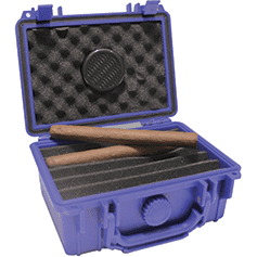 FESS Armour Blue Travel Cigar Humidor Capacity Up To 15