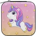 thumbnail image 2 of SKYSONIC Unicorn Travel Jewelry Box PU Leather Jewelry Organizer Ideal Gift for Women Girls, Portable Mini Jewelry Travel Case for Stud Earrings Rings Necklaces Bracelets, 2 of 7