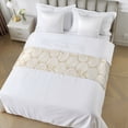 Bed Runner Khaki Sea Shell Bedding Scarves Soft Decorative Bed Flag ...
