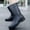 Black, variant on Women's Mid-Calf Rain Boots, Fall Winter Waterproof Non-Slip Design Outdoor Shoes Brown 6