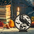 thumbnail image 5 of AKEGAMN Clearance! Halloween Decorations Indoor Glass Globe 6.3" Battery Operated LED Lights With Bat Pattern Black Halloween Decor For Table Home Halloween Decorations Indoor Glass Globe 6.3" Batte, 5 of 5