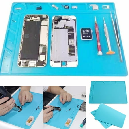 - Heat desk mat Resistant Silicone Pad 34x23cm Desk Mat Maintenance Platform Heat Insulation BGA Soldering Repair Station with 20 cm Scale Ruler