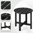 thumbnail image 4 of ZYPPPA  Round Outdoor Side Table, 18 Inch Weather Resistant HDPE Adirondack Table, Outdoor Indoor Chairside End Tables, Patio Side Table for Lawn Garden Balcony Backyard, Easy Assembly (2, Black), 4 of 18